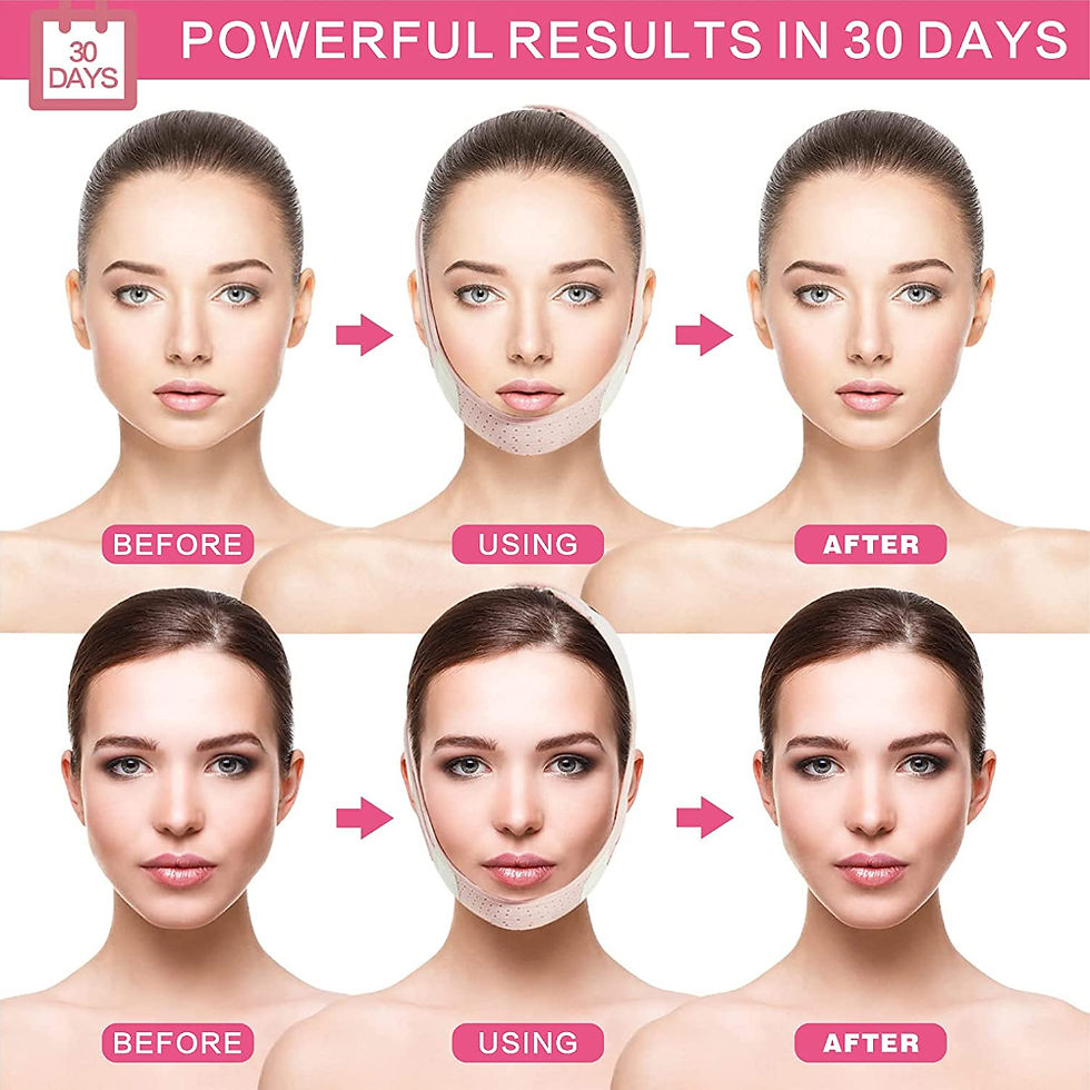Thumbnail: Double chin reducer strap Reusable Face Lifting Belt Elastic Face Slimming Banda