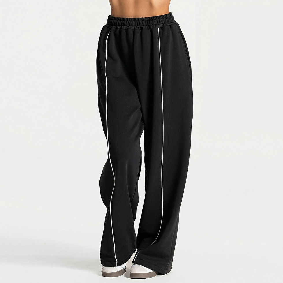 Thumbnail: Sport trousers women Loose Casual Wide Leg Pants with Pockets High Waist Gym Fas