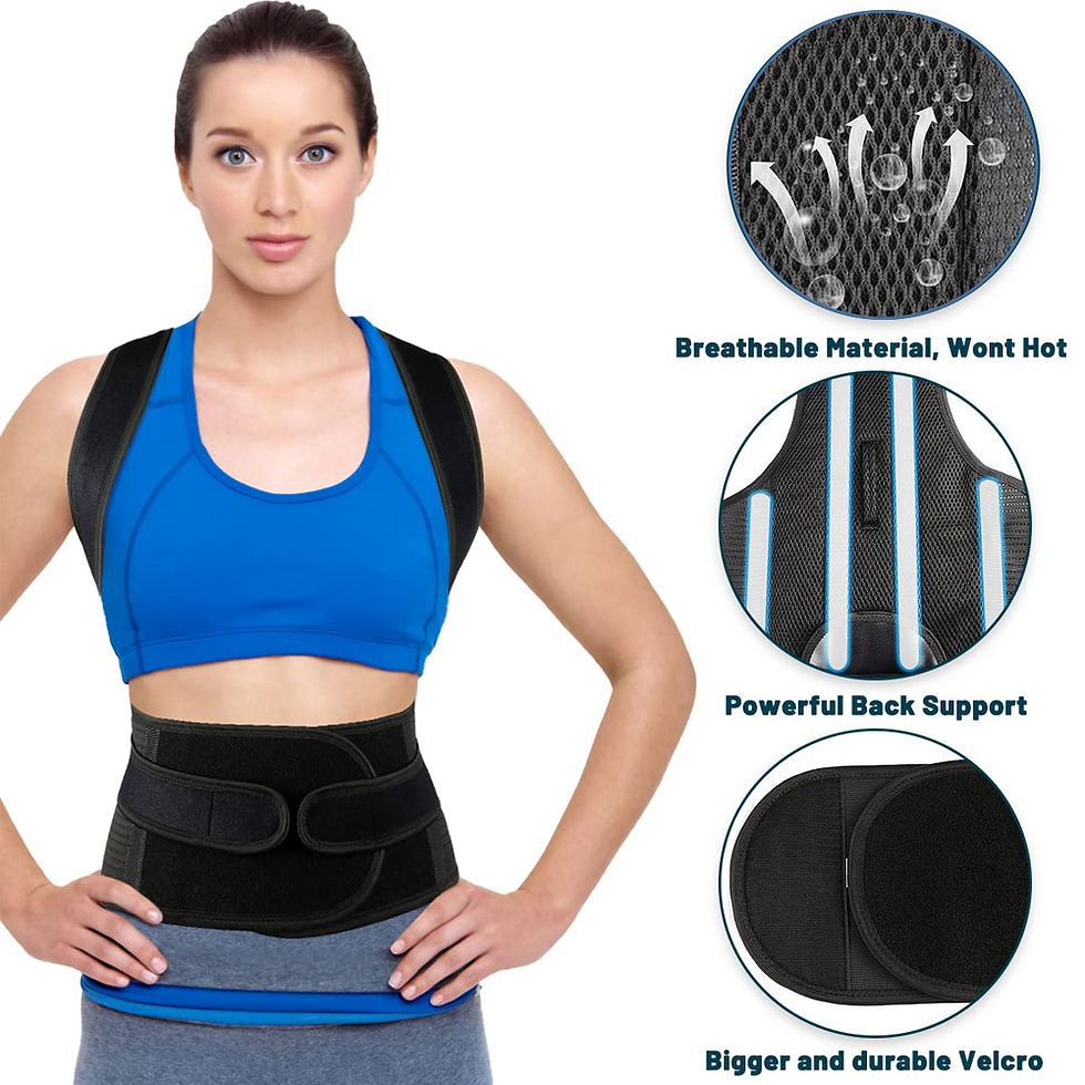 Thumbnail: Back Brace Posture Corrector for Women & Men,Back Straightener, Scoliosis and Hu
