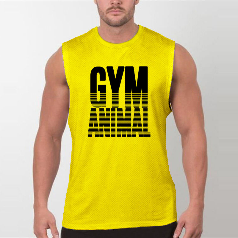 Thumbnail: Gym Animal Running Vests Mens Bodybuilding Clothing Summer Fitness Tank Tops Spo