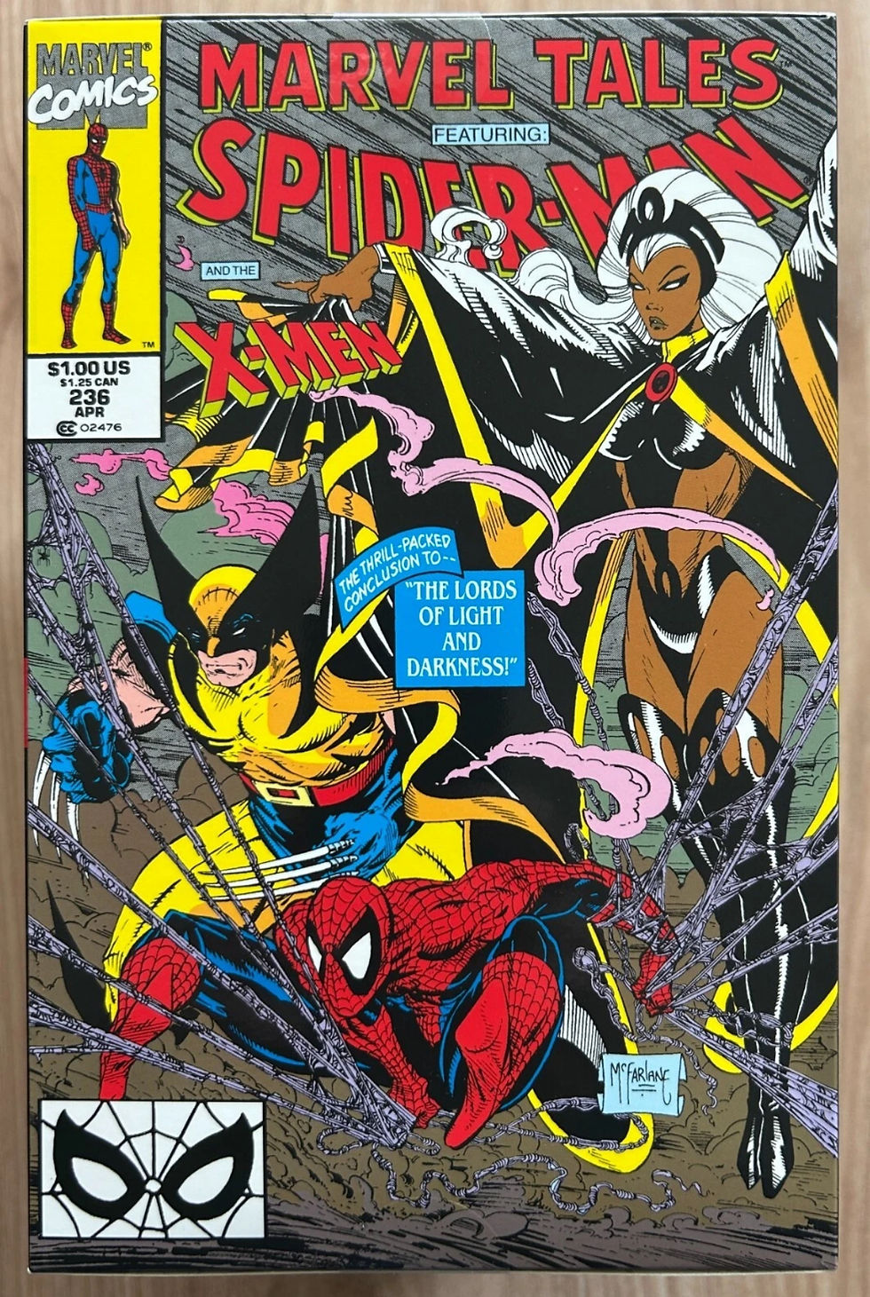 Thumbnail: GOLD LABEL! Storm Marvel Tales Featuring Spider-Man & X-Men #236 1:10 MCFARLANE