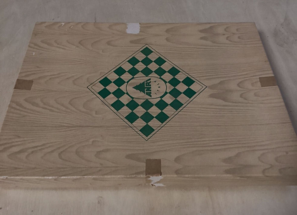 Thumbnail: Vtg 1958 ANRI Space Age Universum Chess Men w/ Origina Box Arthur Elliott Design