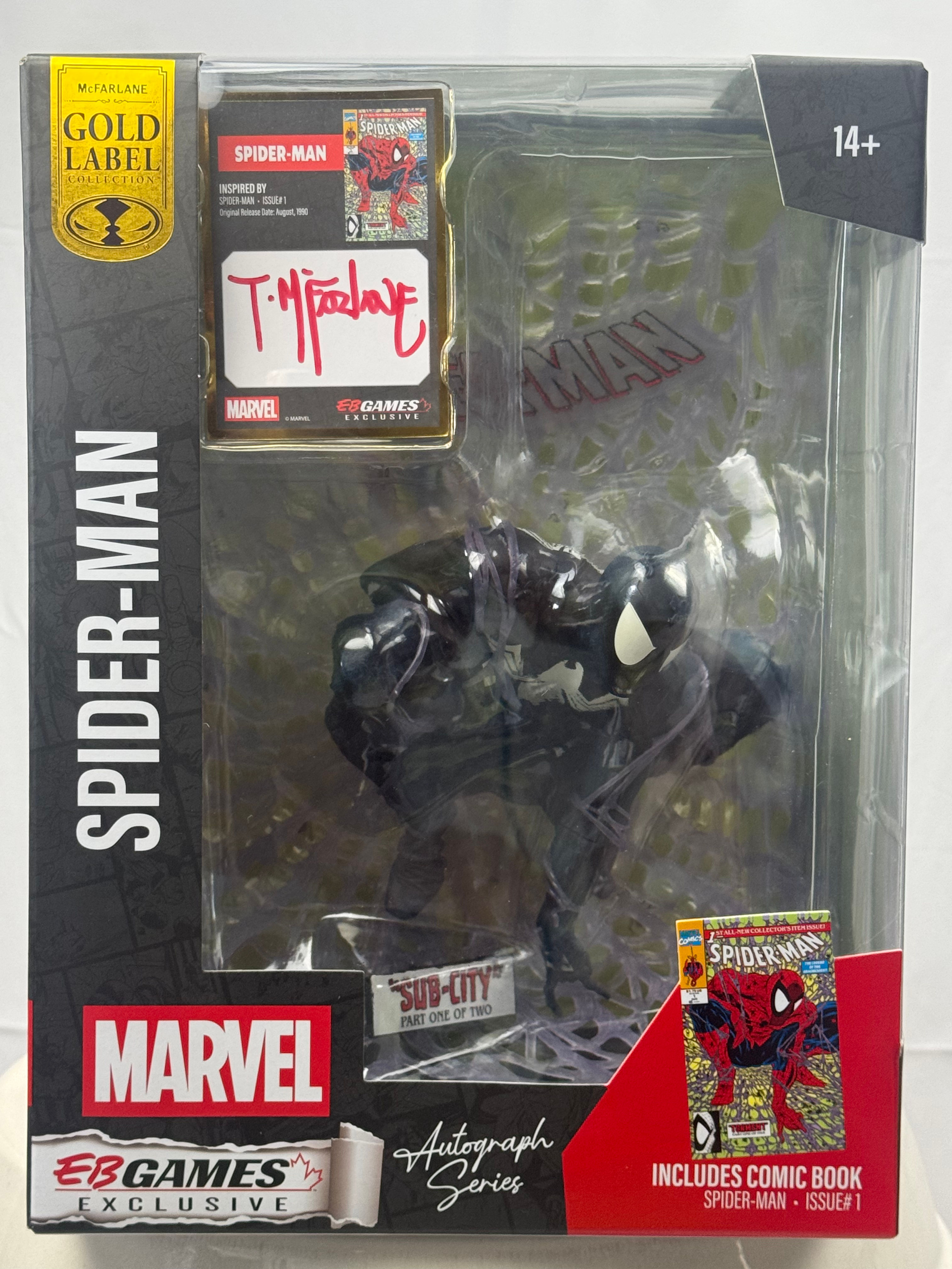 Spider-Man Black Suit 1:6 with Scene  AUTOGRAPH TODD McFarlane GOLD LABEL Sealed