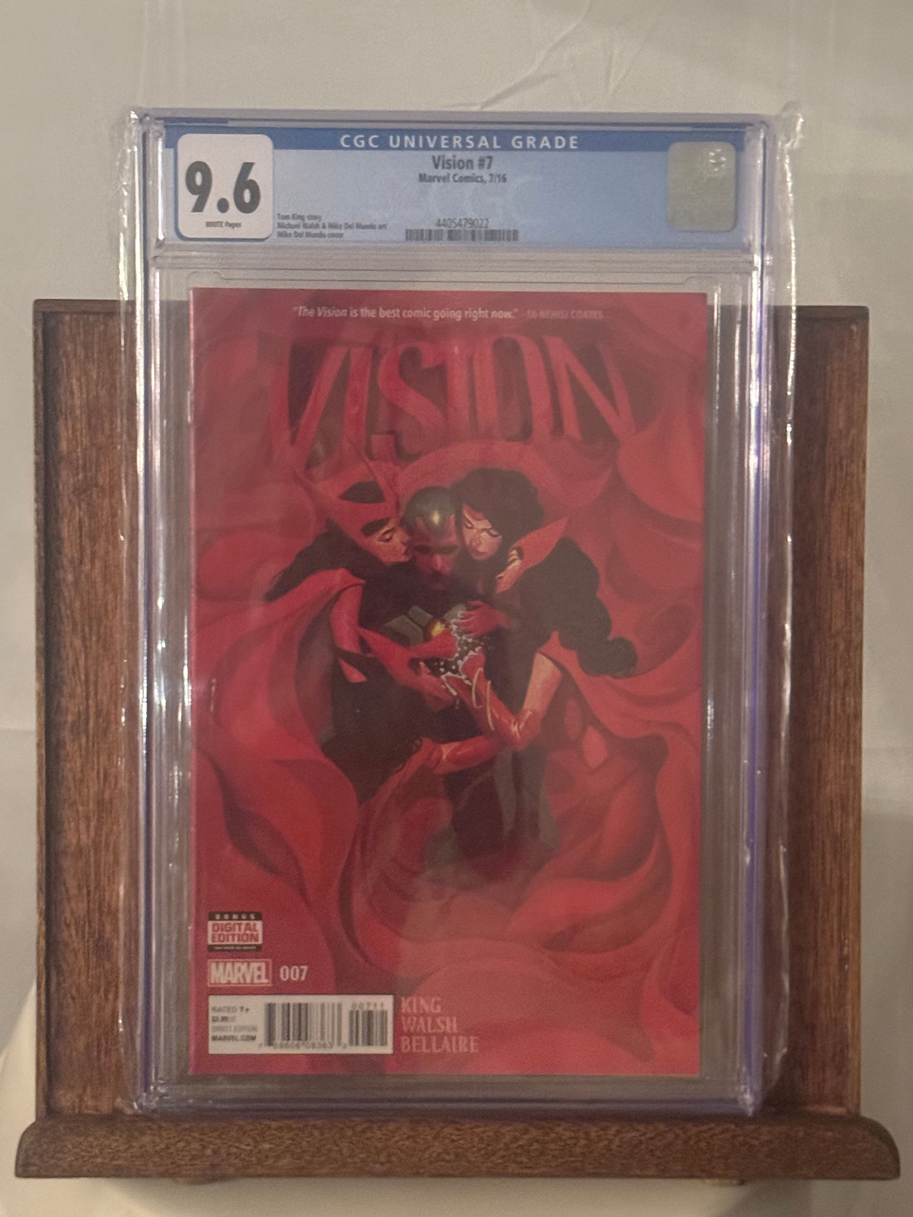 CGC 9.6 -Vision #7 Issue Scarlet Witch Mike Del Mundo Cover Tom King MARVEL 