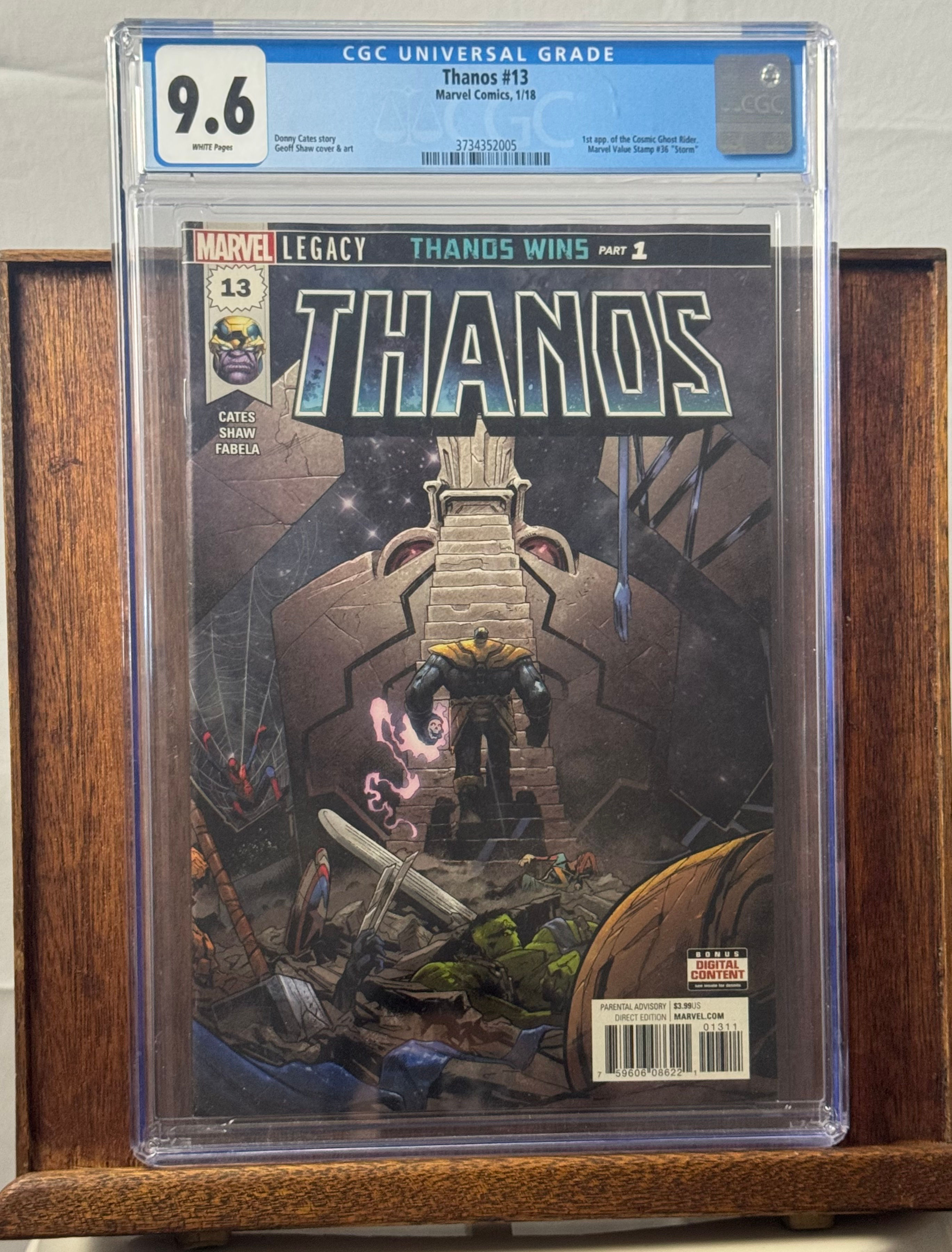 Thanos #13, CGC 9.6, 1st Cosmic Ghost Rider Marvel