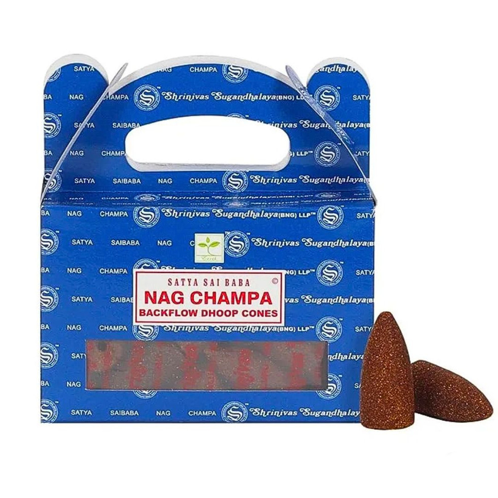 Satya Backflow Nag Champa Rökelsekoner