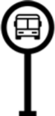 Bus stop sign