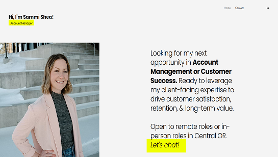 manager resume website example