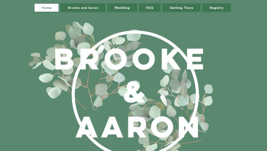 floral wedding website idea