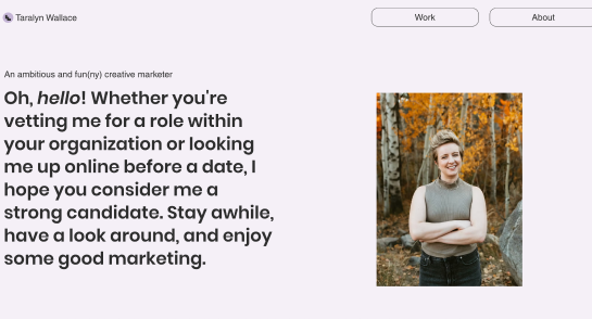 marketer portfolio example