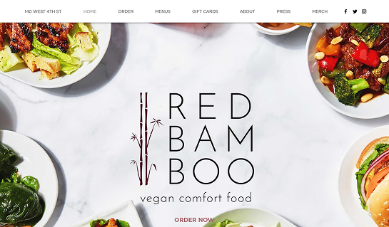 restaurant website example