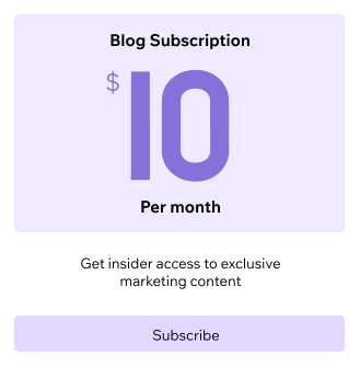 A sample offer for a paid blog subscription.