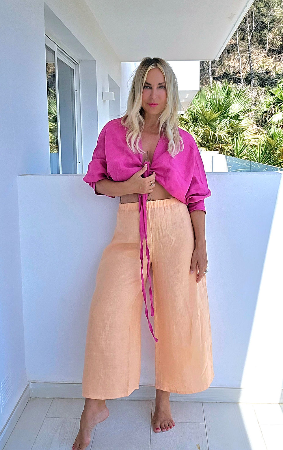 Miniaturbild: BREEZE Leinen Hose | Orange