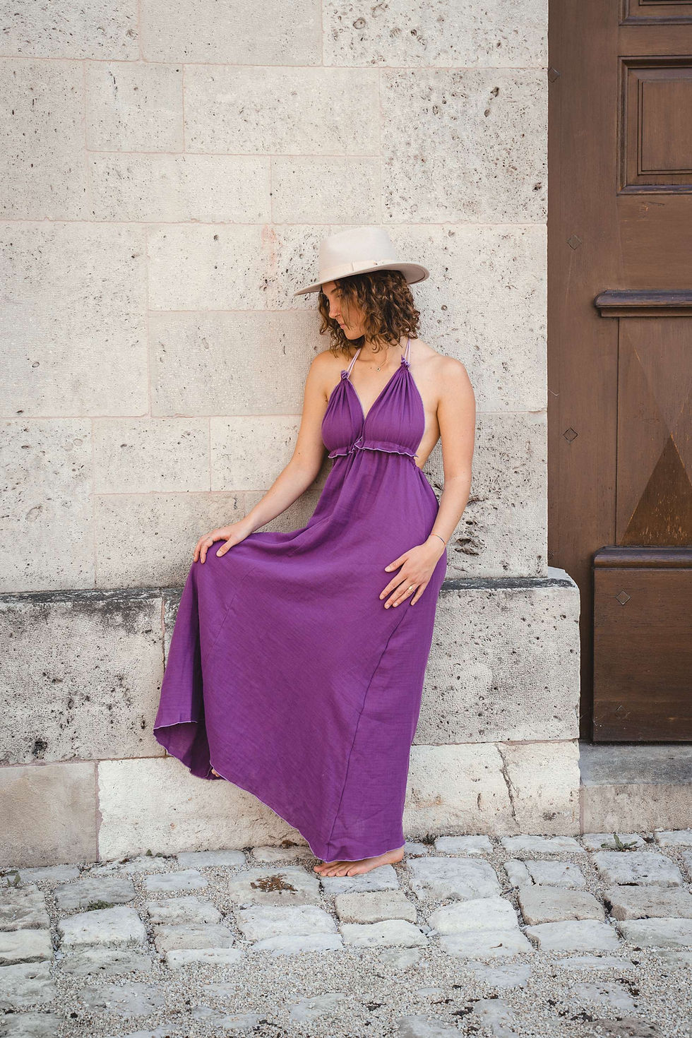 Miniaturbild: AVA Dress | Lila | Bio Musselin