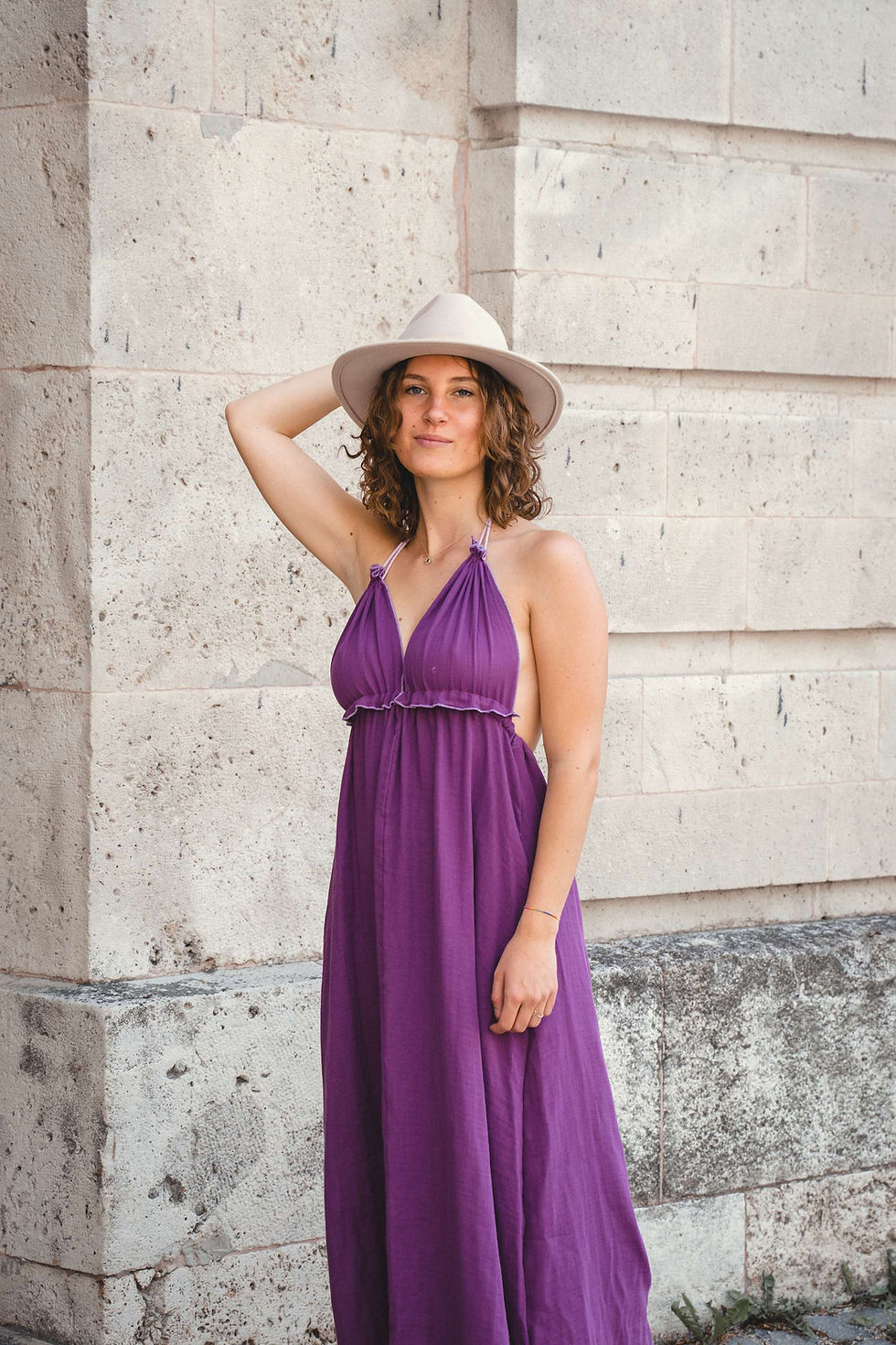Miniaturbild: AVA Dress | Lila | Bio Musselin