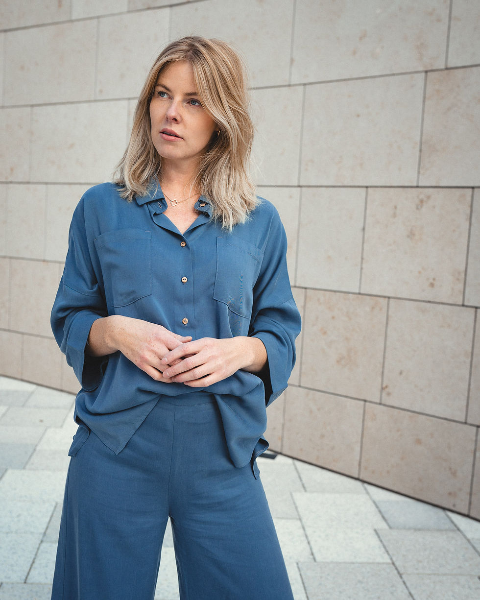 Miniaturbild: LILLY Tencel Bluse | Blau