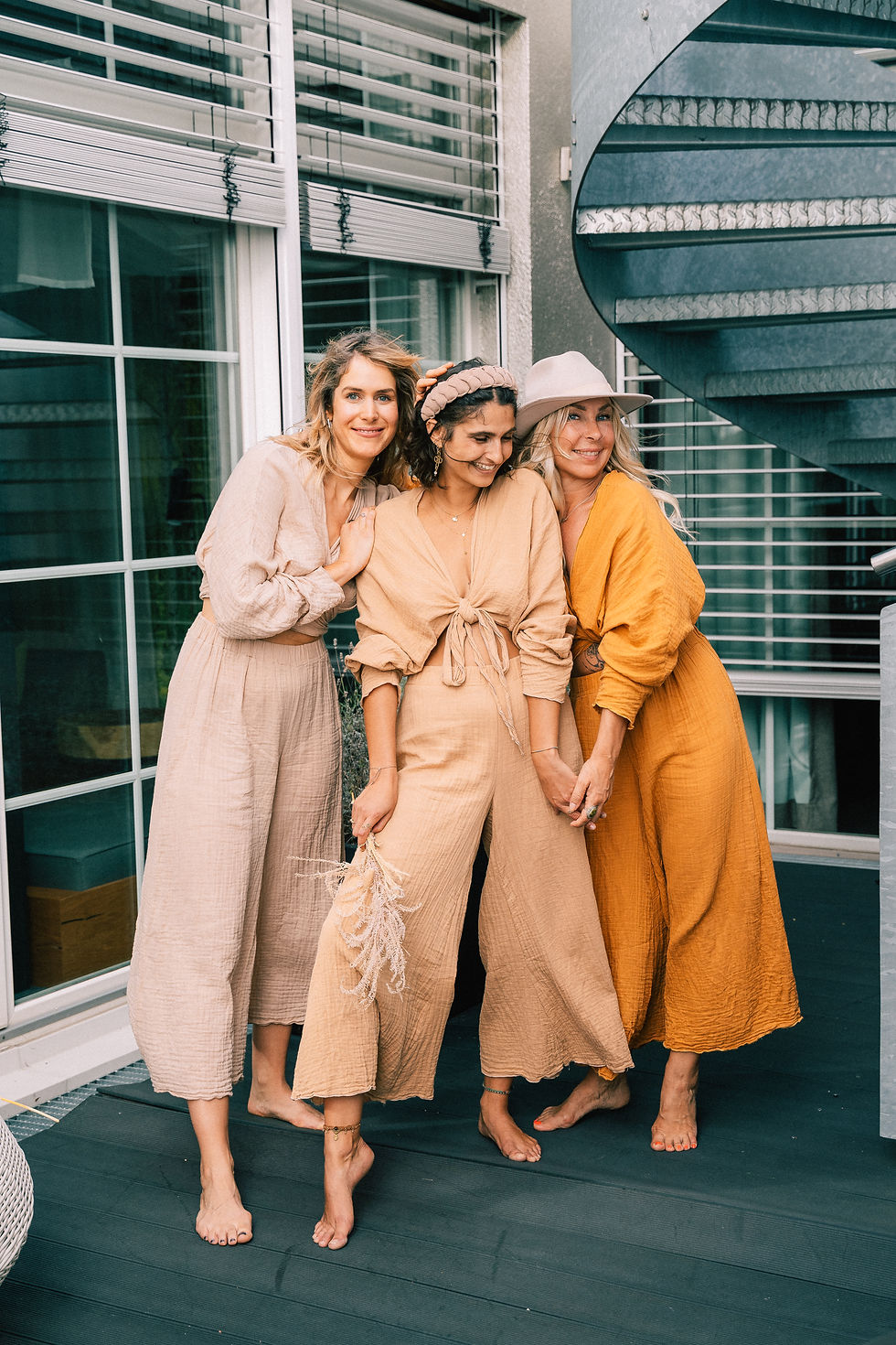 Miniaturbild: ELLA Wide Pant | Mustard | Musselin
