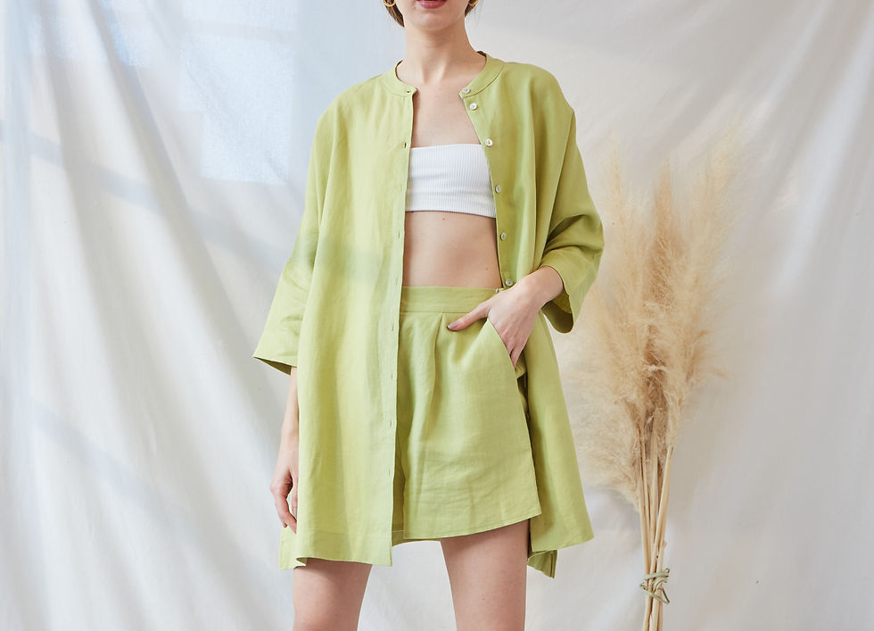Thumbnail: Pistachio Linen Shirt
