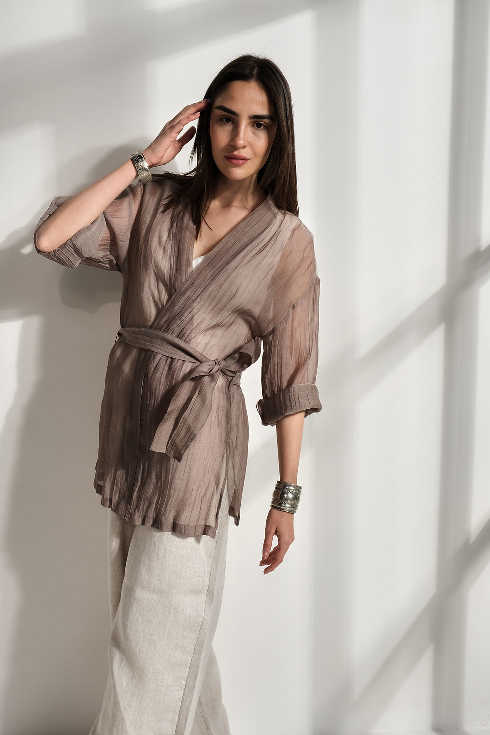 Thumbnail: Antrasit İpek Kimono