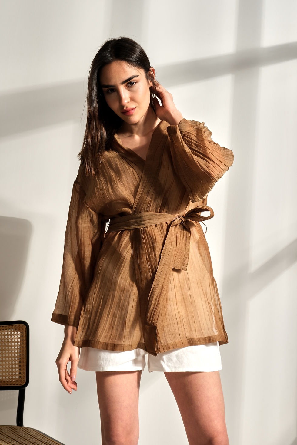 Küçük resim: Tarçın İpek Kimono