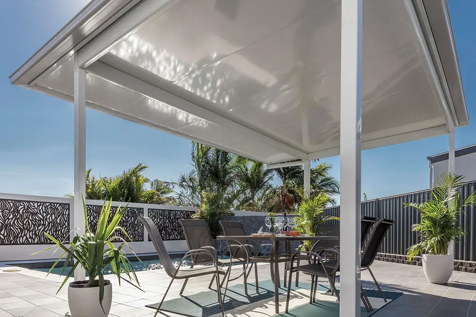 Stratco Cooldek outdoor entertaining area in Melbourne