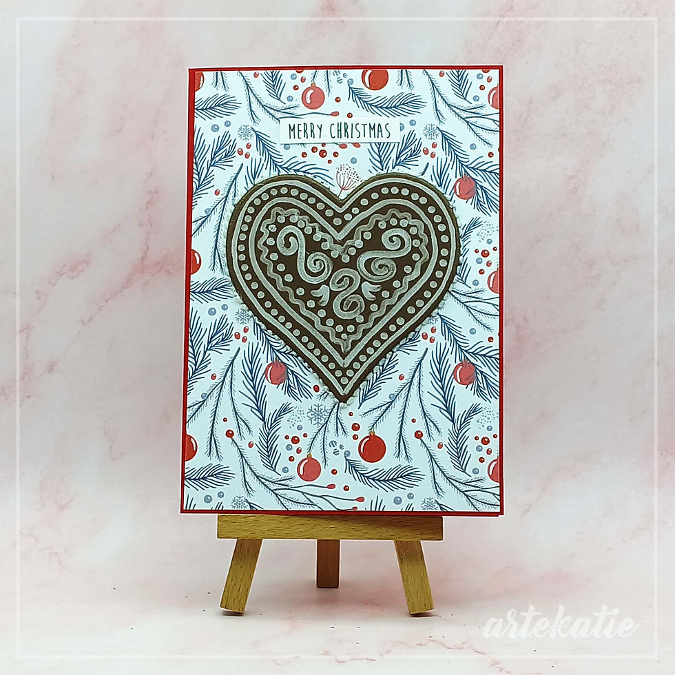 gingerbreak heart handmade card img
