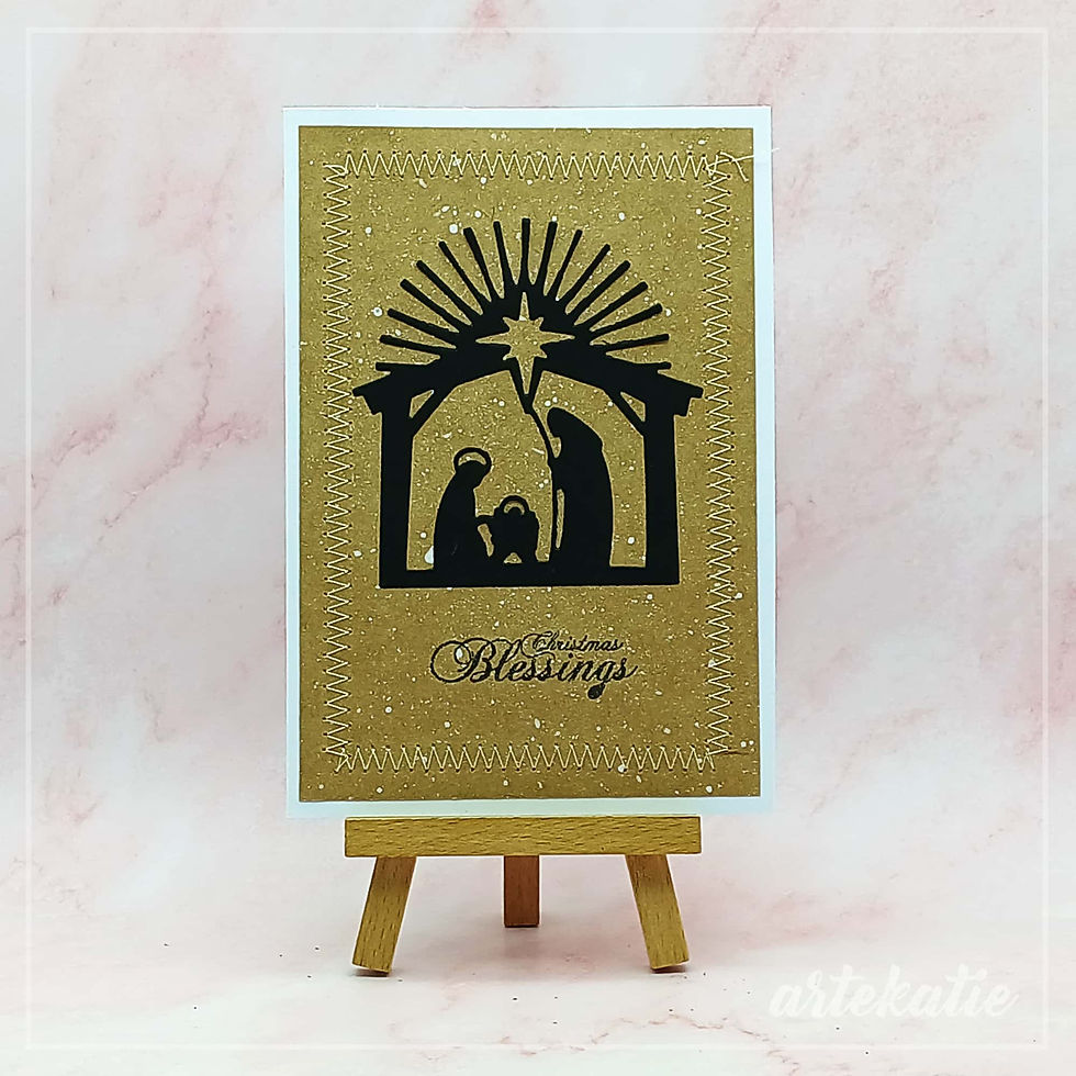 nativity black die cut on kraft bg img1