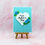 Thumbnail: Happy Mother's Day Personalised Handmade card heart with tiny flowers turquoise