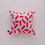 Thumbnail: Tic-Tac Cushion in Grey and Red with Black zip