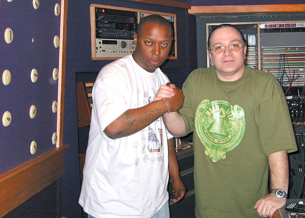 Sha Money XL and Steve Sola at  recording studio in NYC