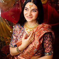 Girl in Sari Smiling