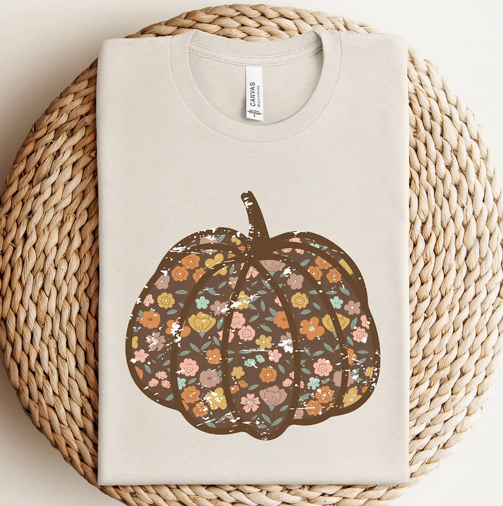 Floral Pumpkin Tee