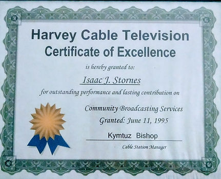 Certification Harvey Cablevision 1995.jpg