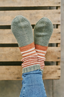 naturally dyed hand knit socks