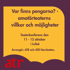 Teaterkonferens 11-12 okt i Luleå
