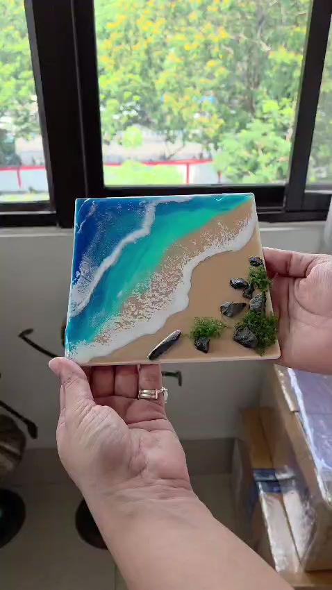 Thumbnail: WILD COASTLINE RESIN Painting