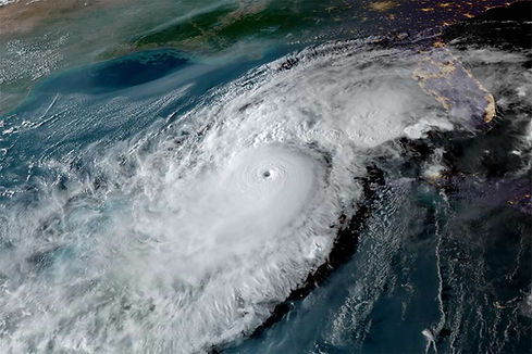 Satellite photo of Hurricane Milton over Florida 2024