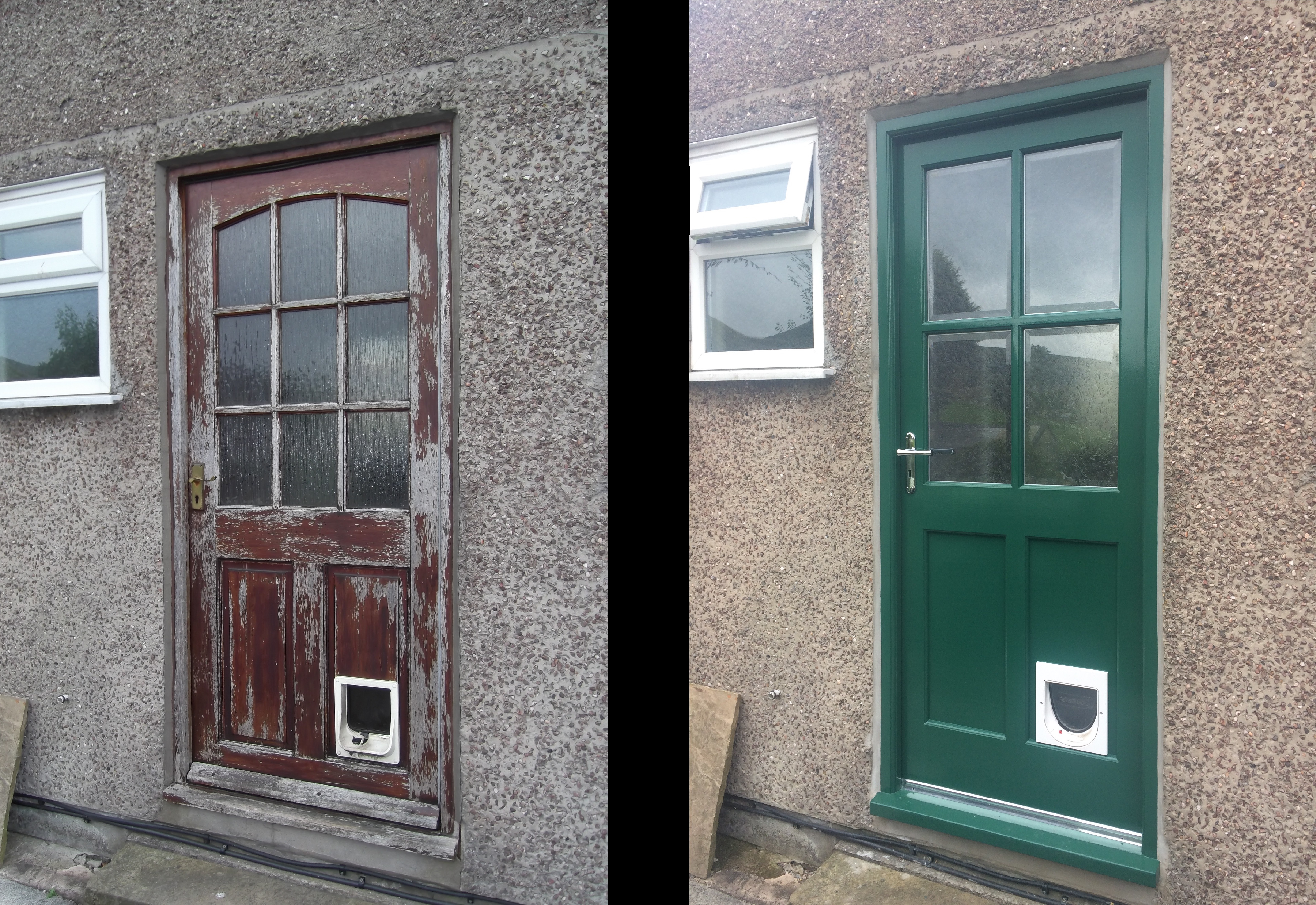 Back door (before & after)
