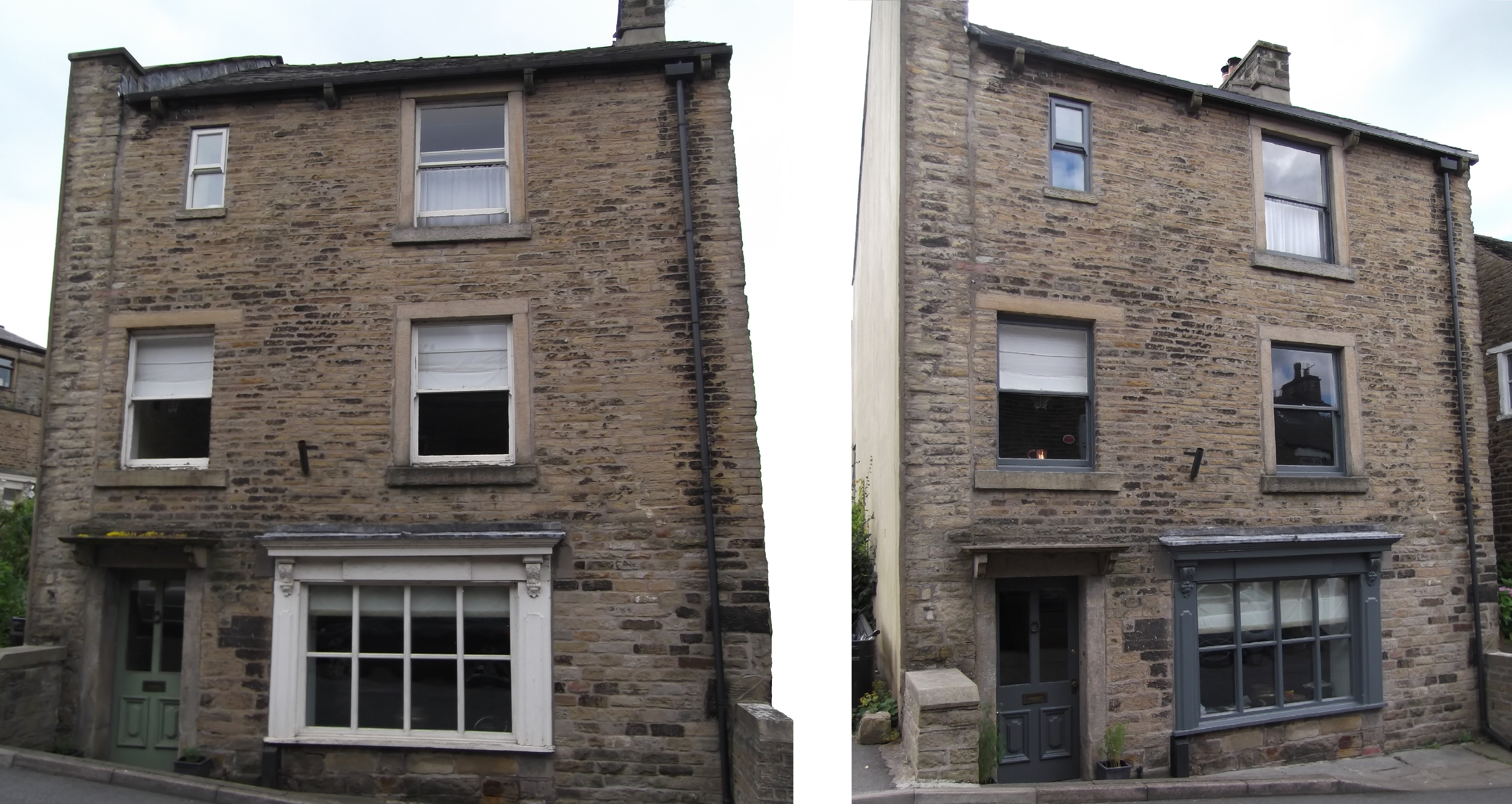Exterior wood paint (before & after)