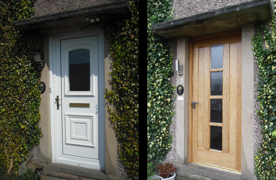 Front door (before & after)