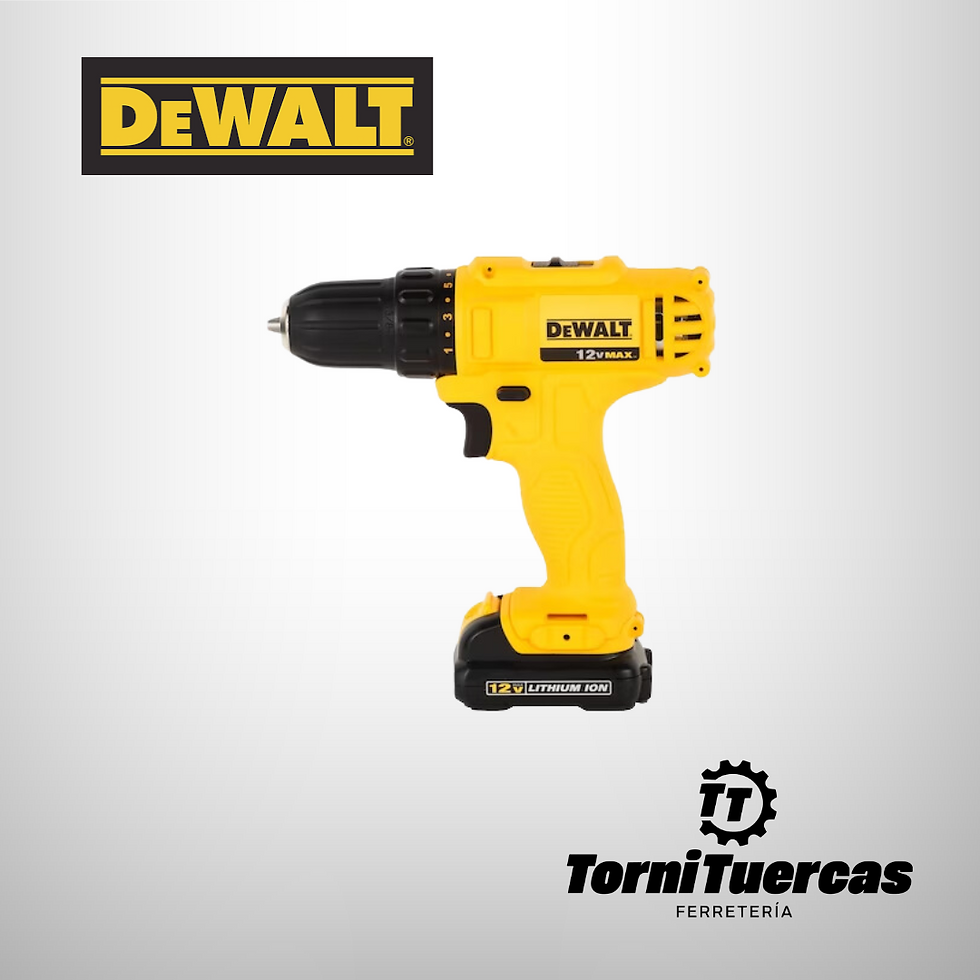 Taladro Inalámbrico Ref. DCD700C2 de 3/8" DeWalt 12V MAX*