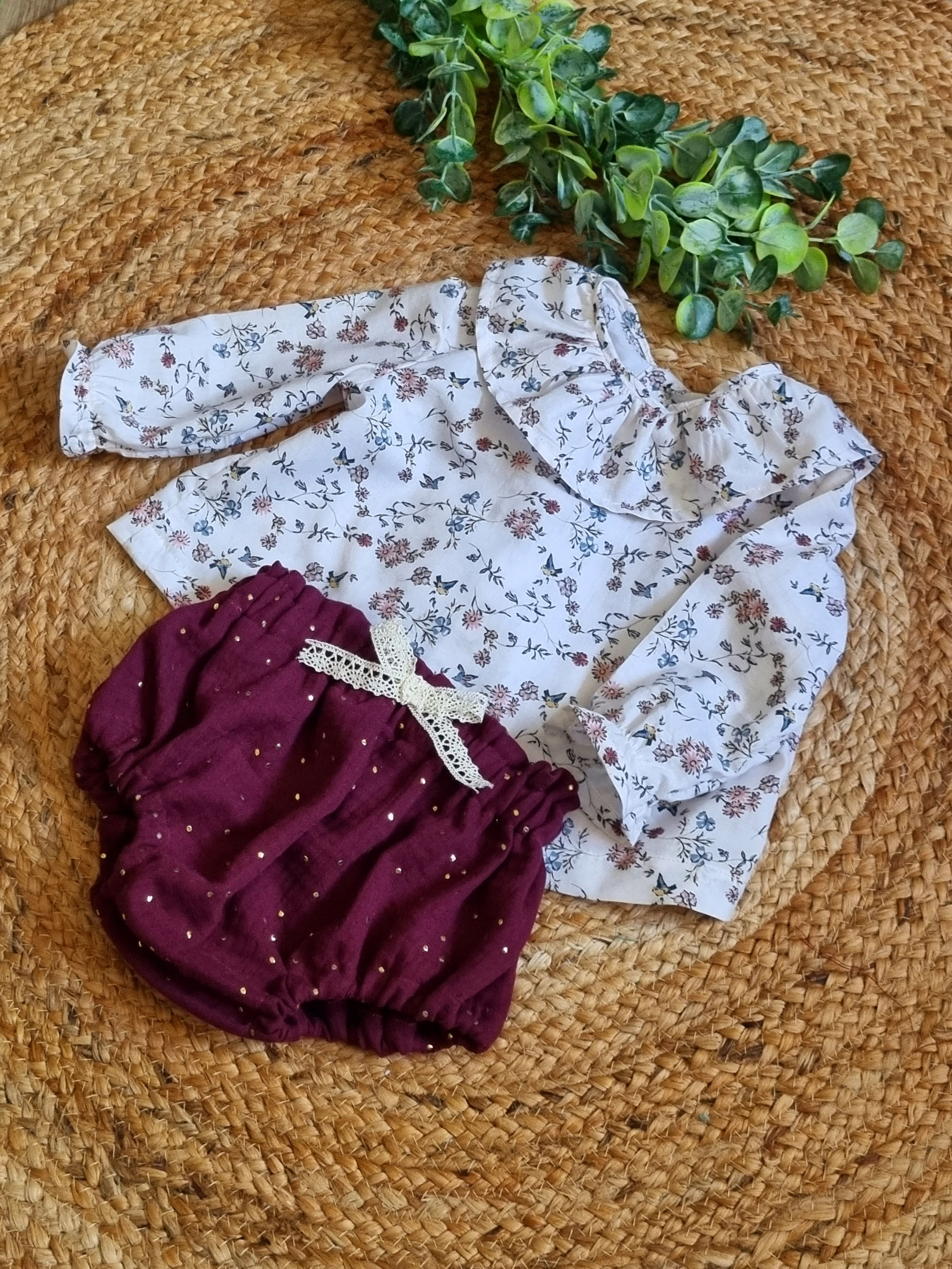Blouse à col volanté "Chana"