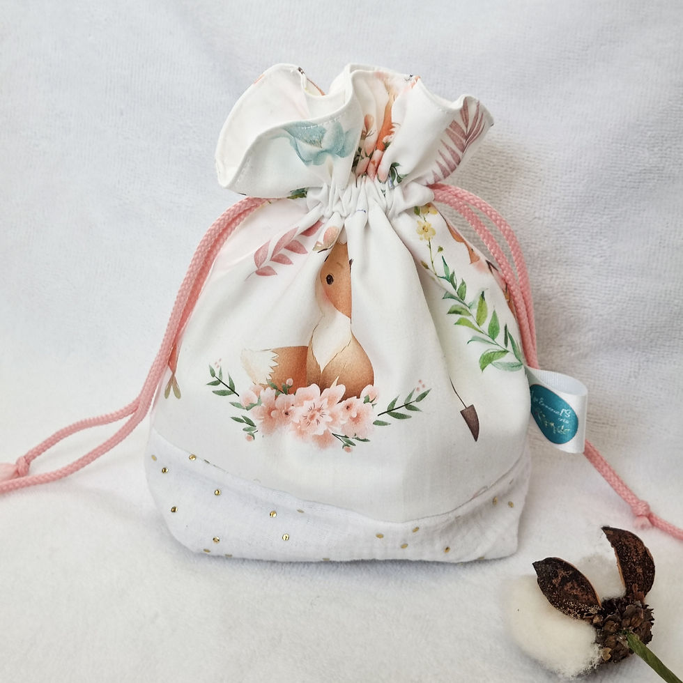 Miniature : Sac pochon personnalisable "Jolie Renarde"