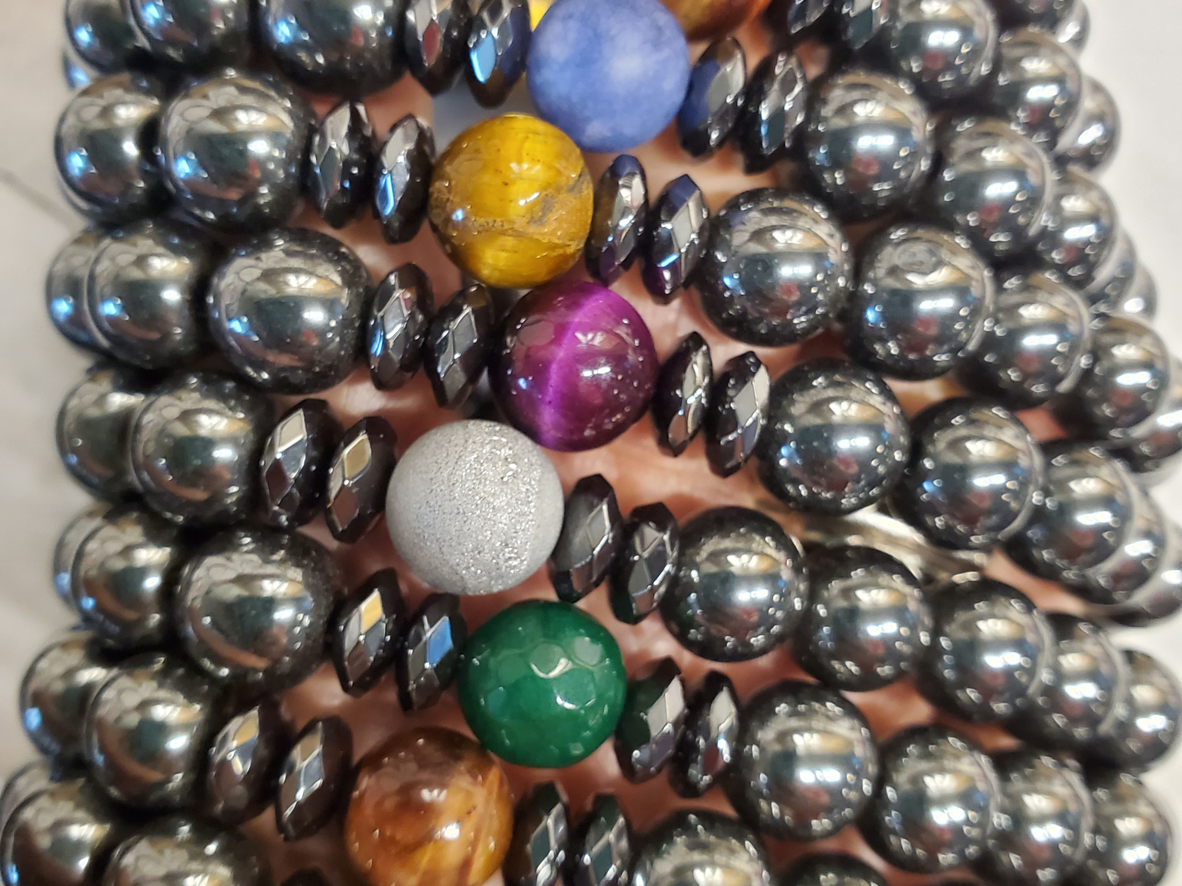 Hematite With A Pop of Color 