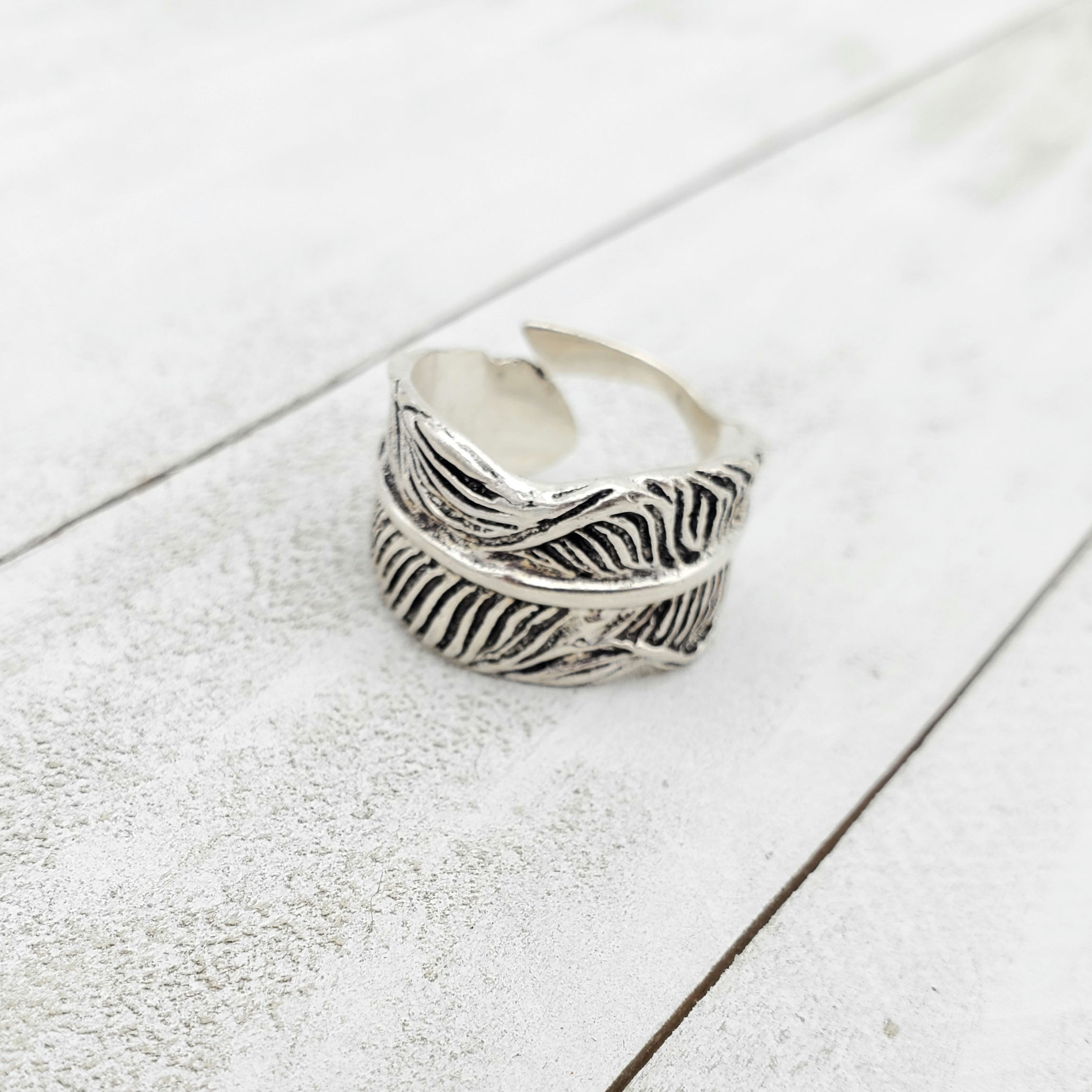 Feather Sterling Silver Ring