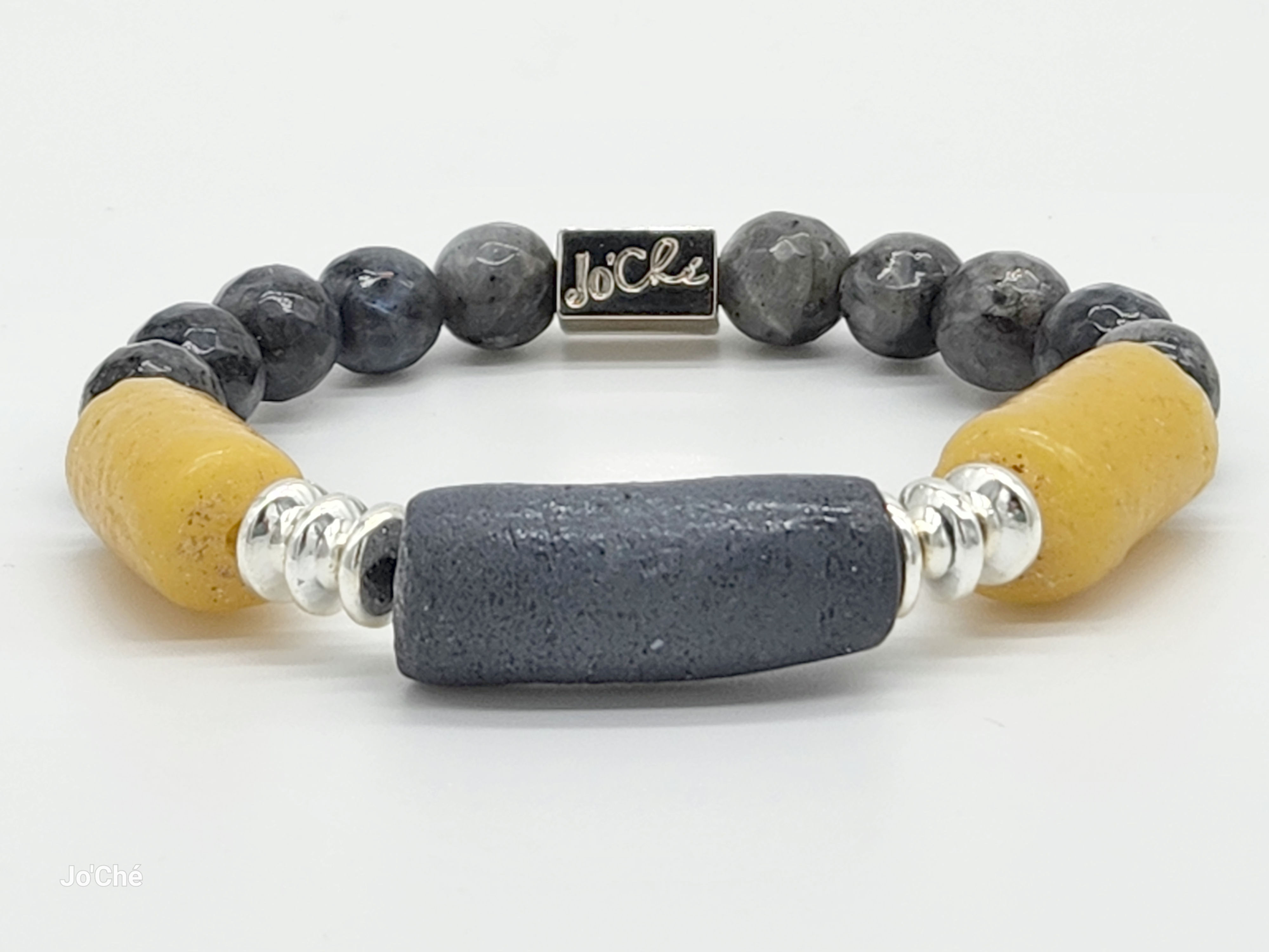 African Recycled Glass & Labradorite 