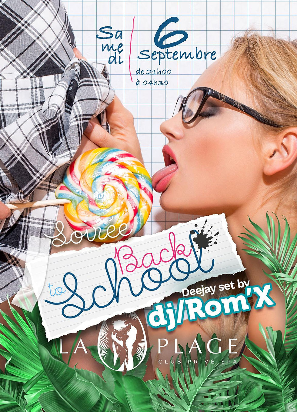 🎓💿SOIRÉE BACK TO SCHOOL💿🎓