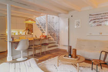 photo immobilière salon cuisine