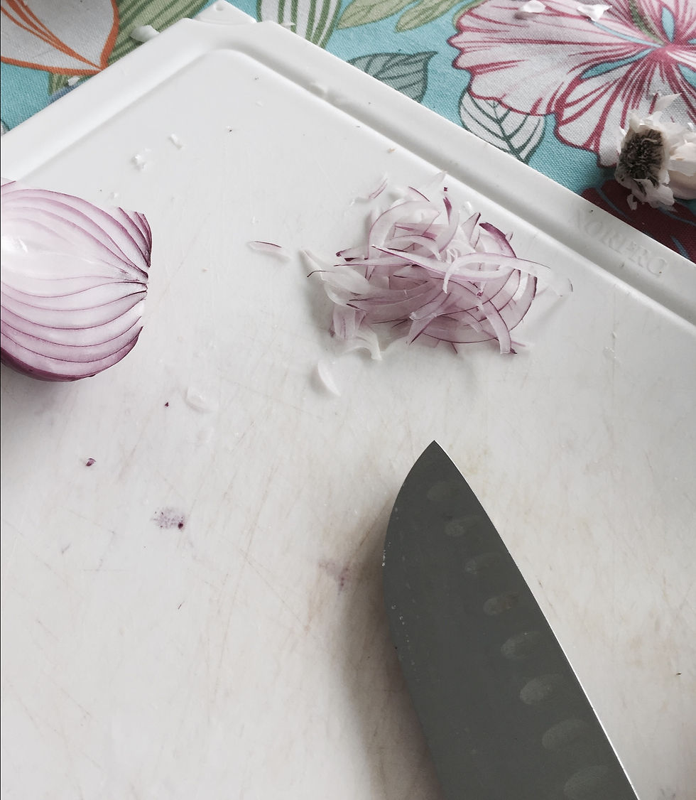 onion slivers