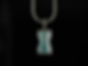 'Phantom cut' aqua pendant